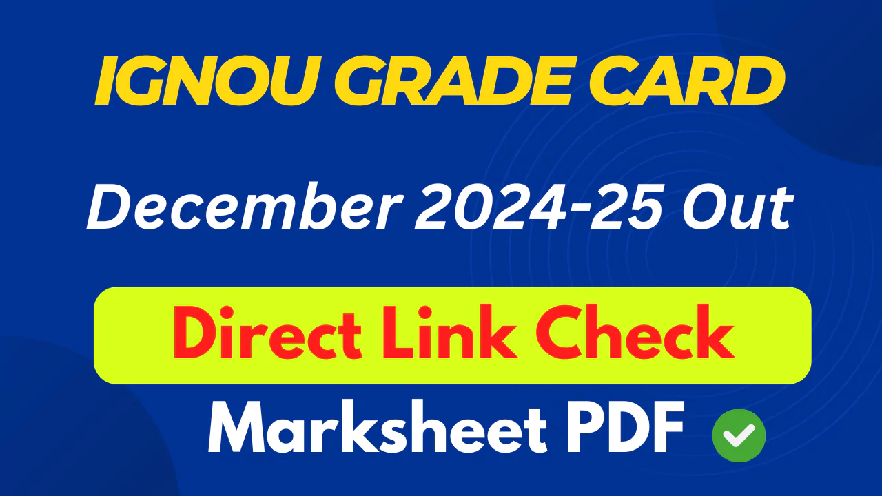 IGNOU Marksheet PDF